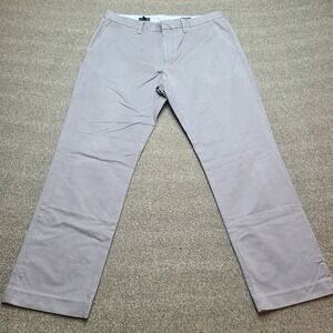 J Crew Slim Bedford Chino Pants Mens 35x32 Gray Flat Front Casual Office